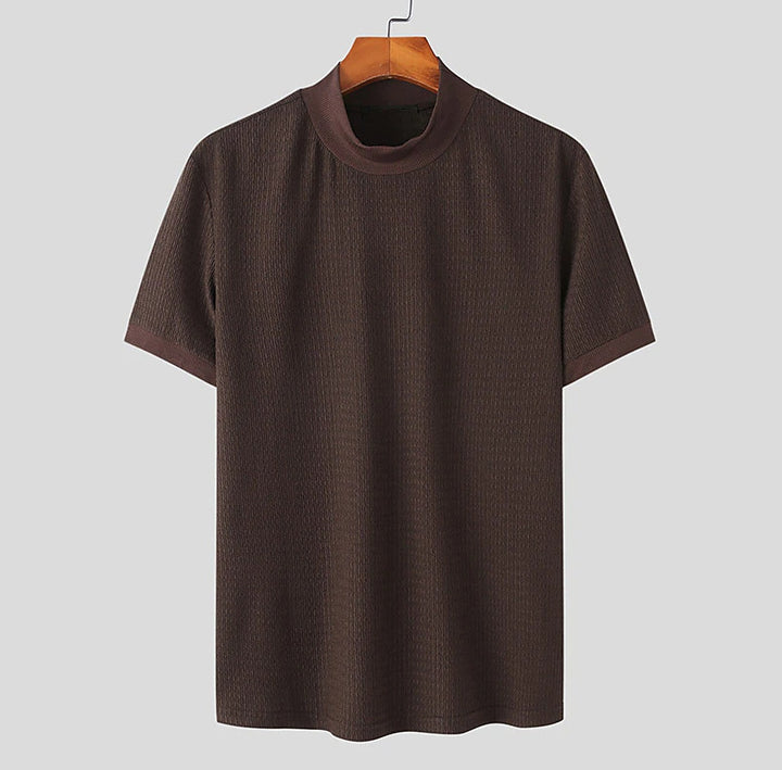 Men's high quality short sleeve t-shirt with structured design and elastic collar Lune London