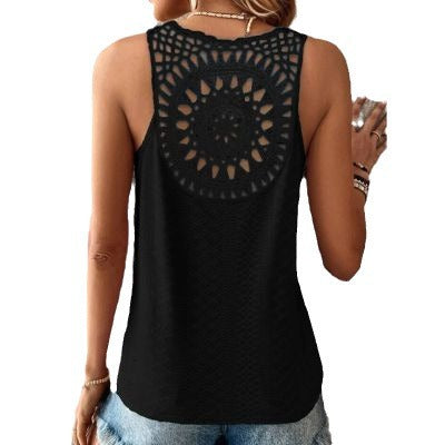 Lune London Women's Crochet Back Tank Top