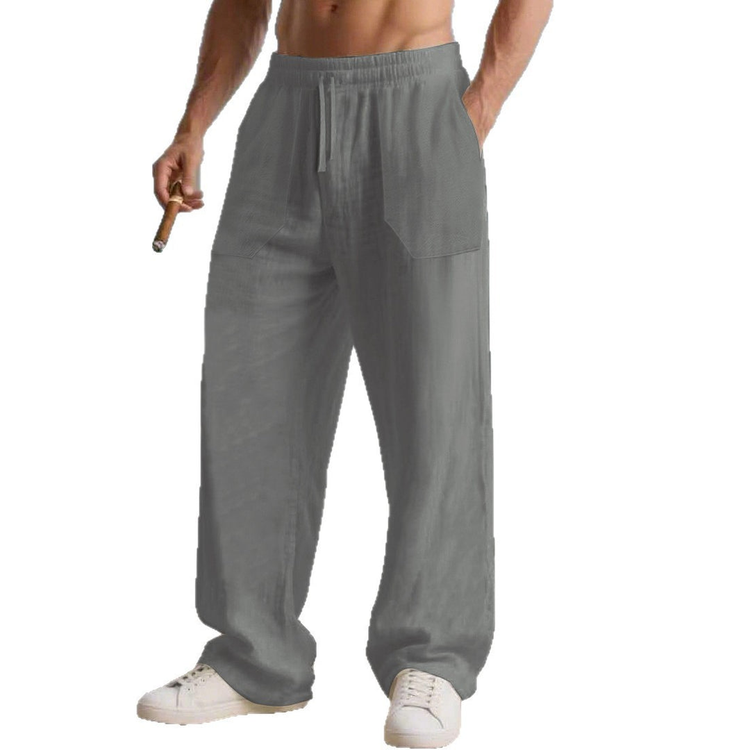 Men's leisure pants with elastic waistband and practical side pockets Lune London