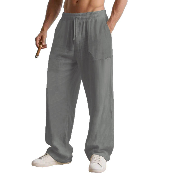 Men's leisure pants with elastic waistband and practical side pockets Lune London