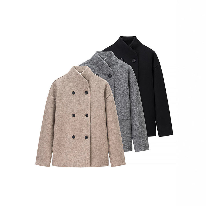 Ladies elegant wrap jacket with double row of buttons Lune London