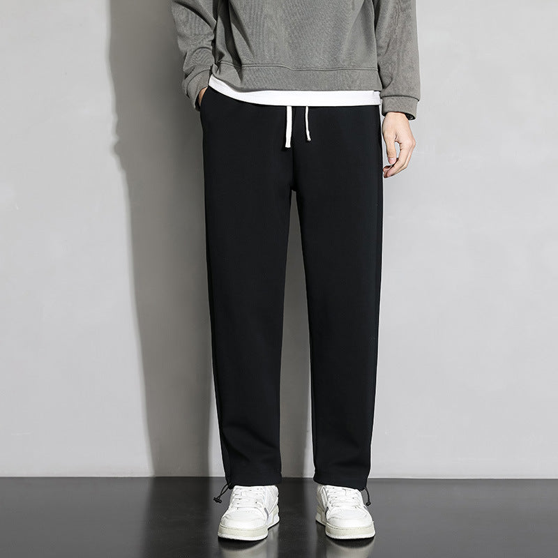 Casual jogger pants for men with elastic waistband and zippered pockets on the sides Lune London