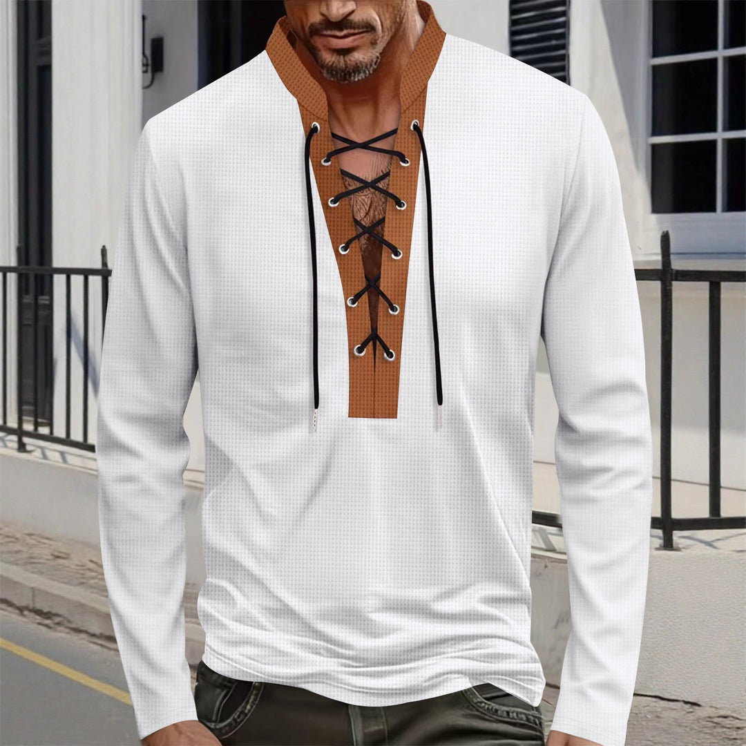 Men's long sleeve shirt with a modern lace design Lune London