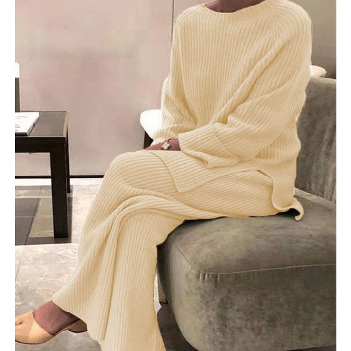 Women's knit set with loose fit and elegant ribbed pattern Lune London