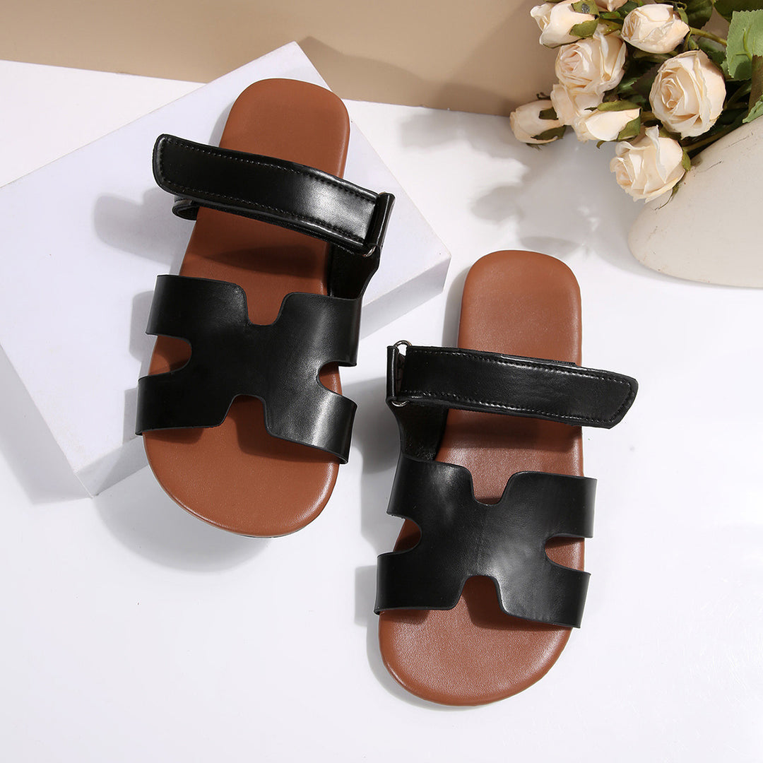 Women Cross-strap Slip-on Sandals Lune London