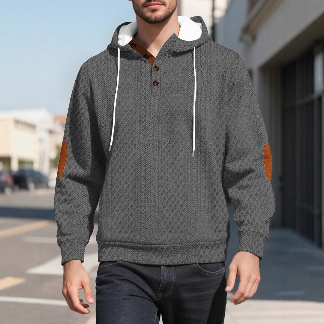 Casual hoodie for men with an innovative knitted structure and stylish accents Lune London