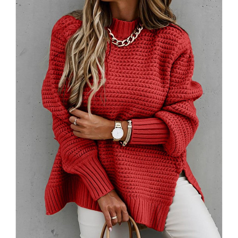Chunky knit sweater for women with a trendy twisted pattern and a relaxed fit Lune London