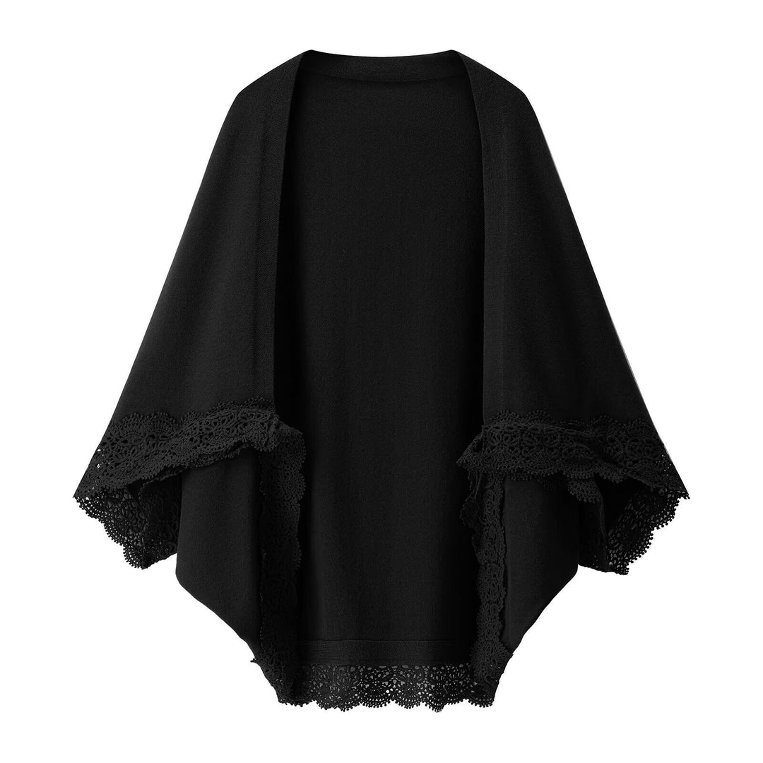 Cardigan fin pour femmes avec finition en dentelle aérienne Chic & Stil
