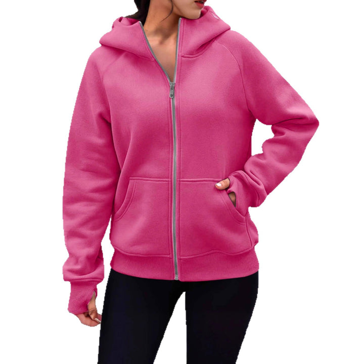 Veste à capuche confortable pour femmes avec fermeture éclair complète Chic & Stil
