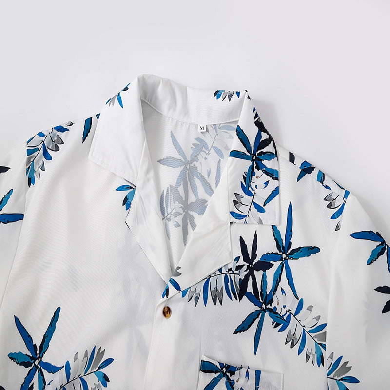 Men's holiday overalls with a floral design and a relaxed fit Lune London
