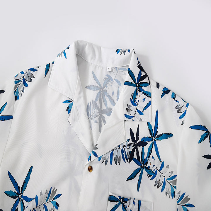 Men's holiday overalls with a floral design and a relaxed fit Lune London