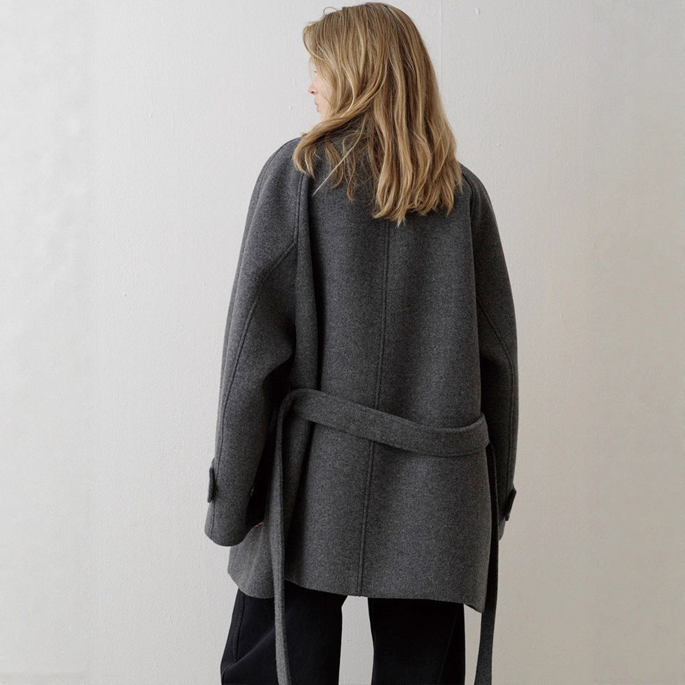 Manteau en laine matelassé pour femmes avec col élégant Chic & Stil