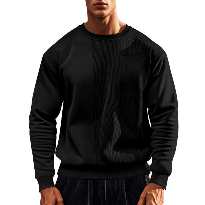 Sporty sweatshirt for men with textured design and practical pocket Lune London