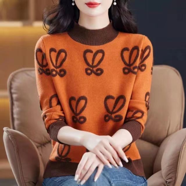 Sweatshirt pour femmes avec motifs contrastés et encolure ronde Chic & Stil
