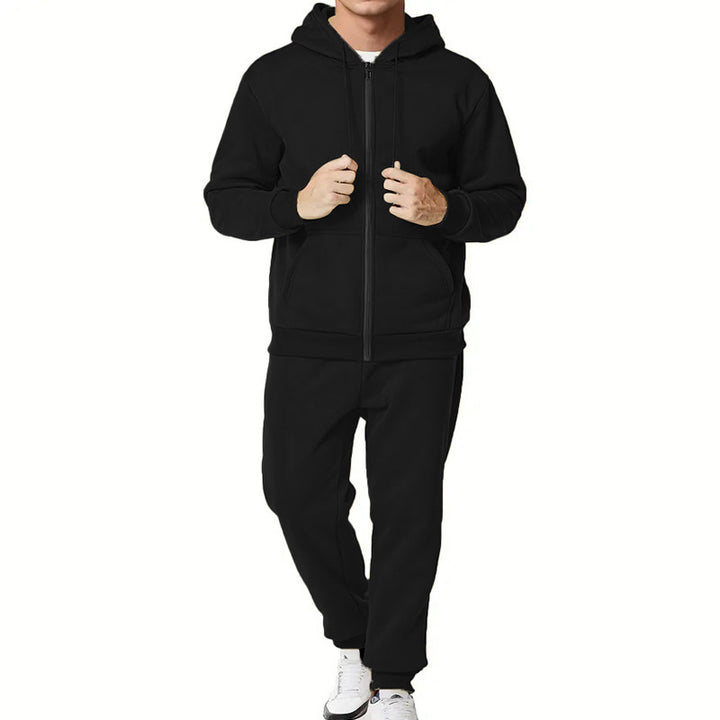 Men's sporty leisure suit with practical pockets and zipper Lune London