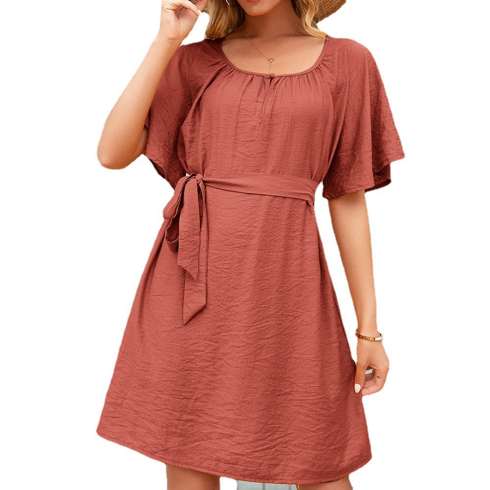 Elegant wrap dress for women with wide sleeves and practical pockets Lune London