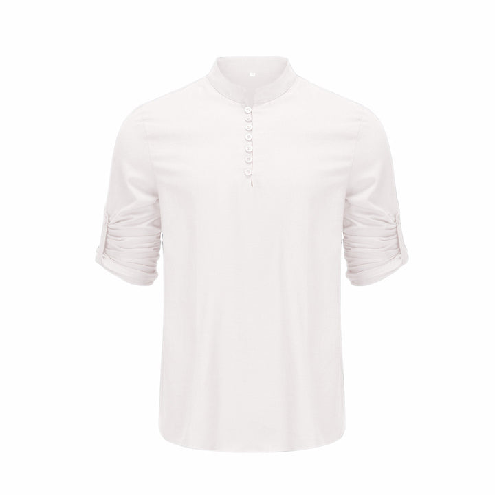 Shirt for men with modern buttons and practical rolled-up sleeves Lune London