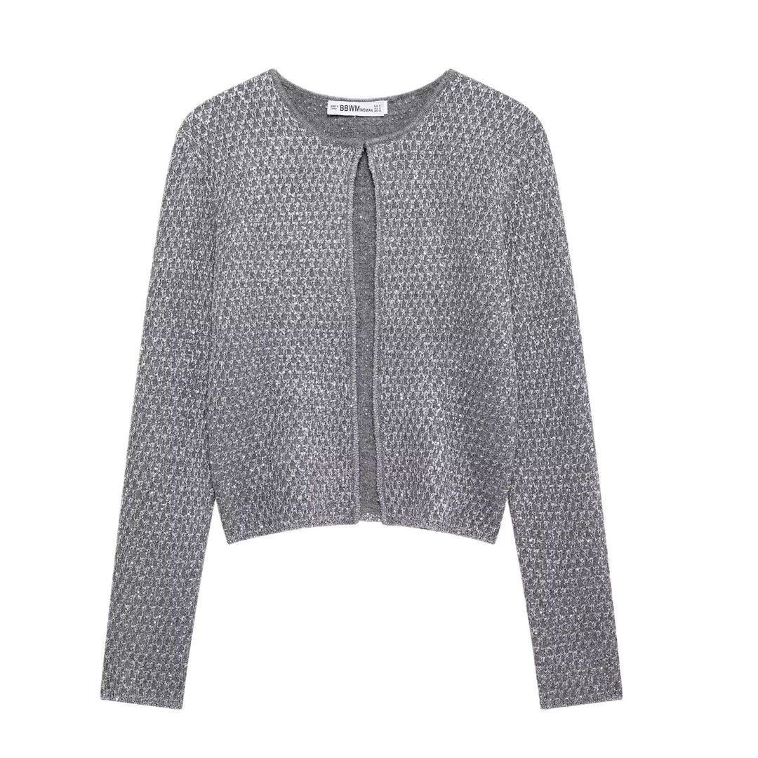 Elegant knit jacket for women with solid pattern Lune London