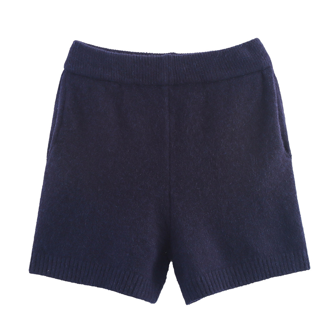 Knitted set for women with V-neck and elastic waist Lune London