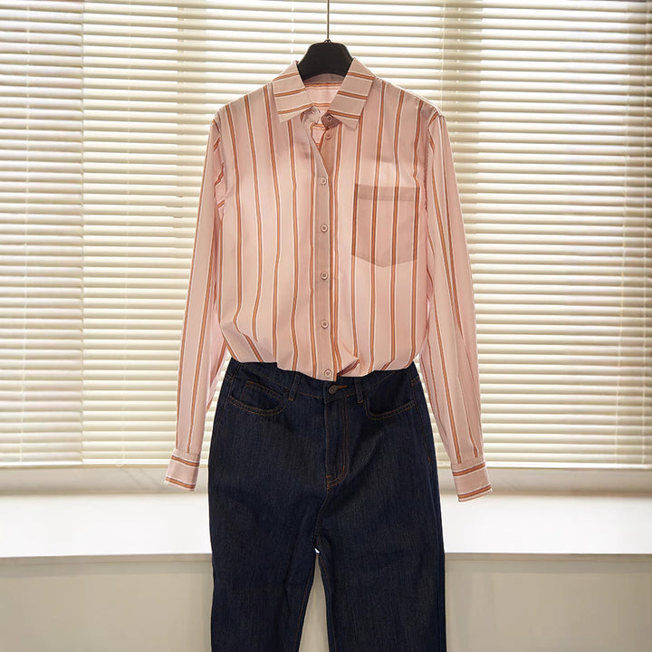 Chemisier Rayé Surdimensionné pour Femme Chic & Stil
