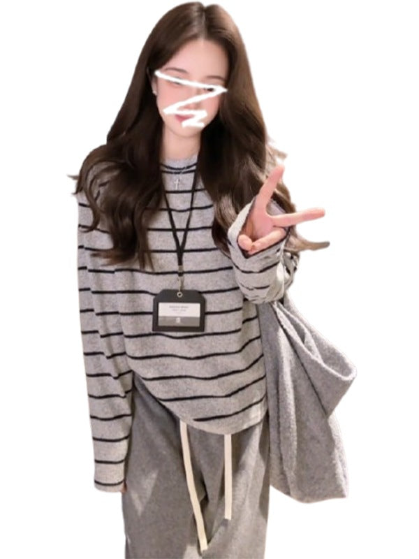 Women's casual striped long-sleeve shirt Chic & Stil