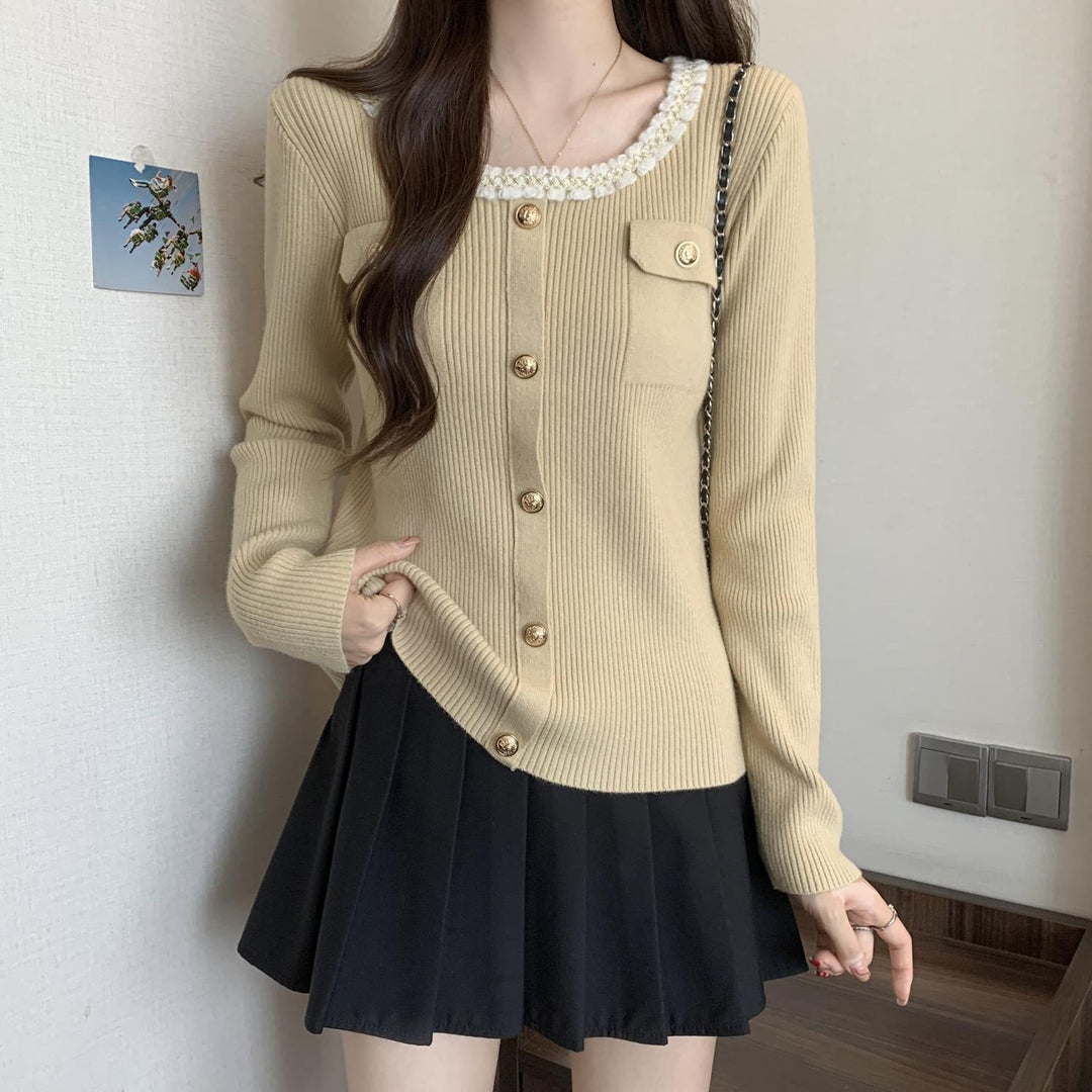 Cardigan pour femmes avec col décoratif Chic & Stil