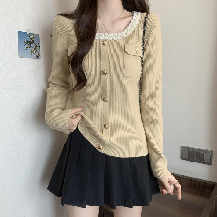 Cardigan pour femmes avec col décoratif Chic & Stil