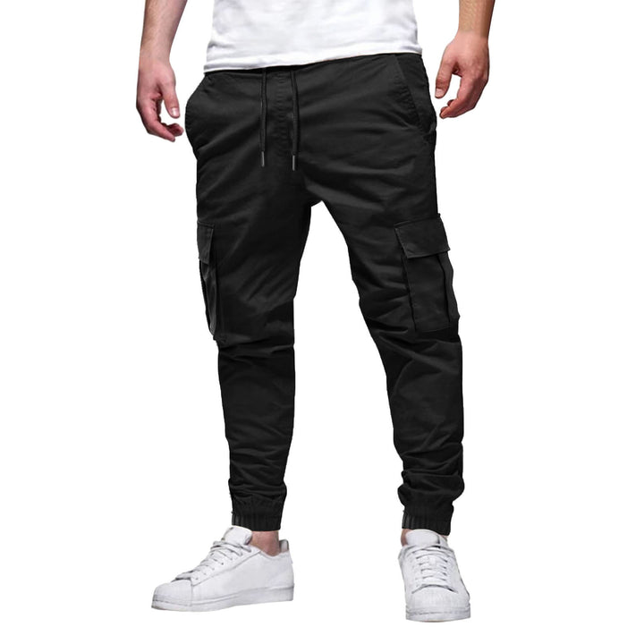 Casual cargo pants for men with elastic waistband and practical pockets Lune London