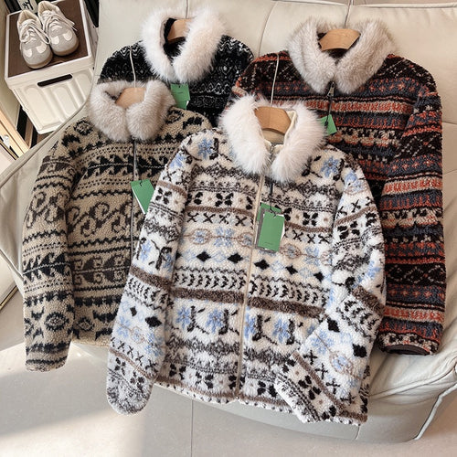 Veste teddy à la mode pour femmes avec col rembourré Chic & Stil