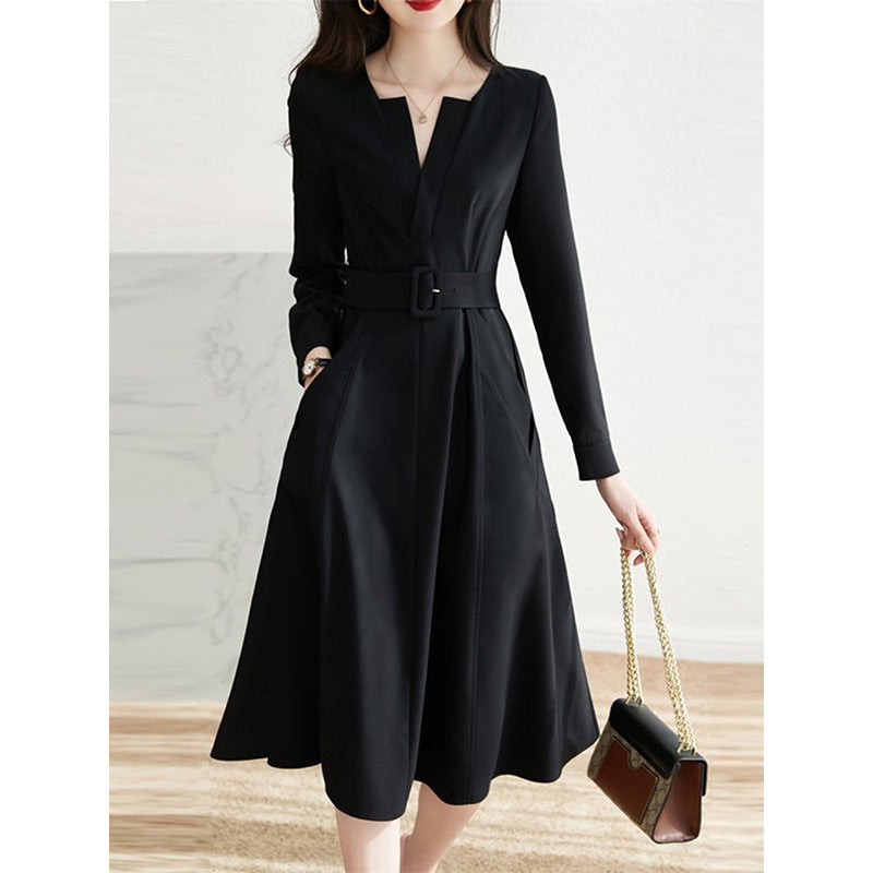 Elegant belted midi dress for women Lune London