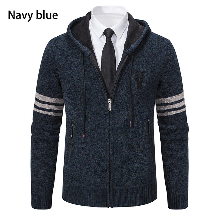 Men's leisure jacket with modern high collar and contrasting stripes Lune London
