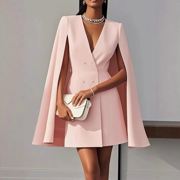 Women's hooded dress with elegant cape Lune London
