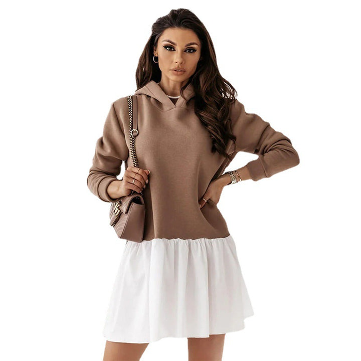 Casual hooded sweatshirt dress for women Lune London