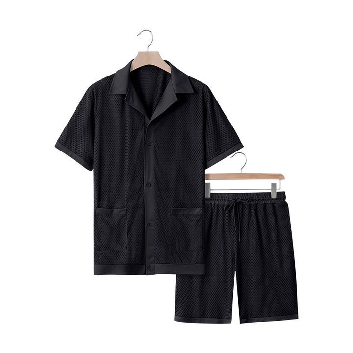 Lune London women's breathable mesh pajama set with practical pockets