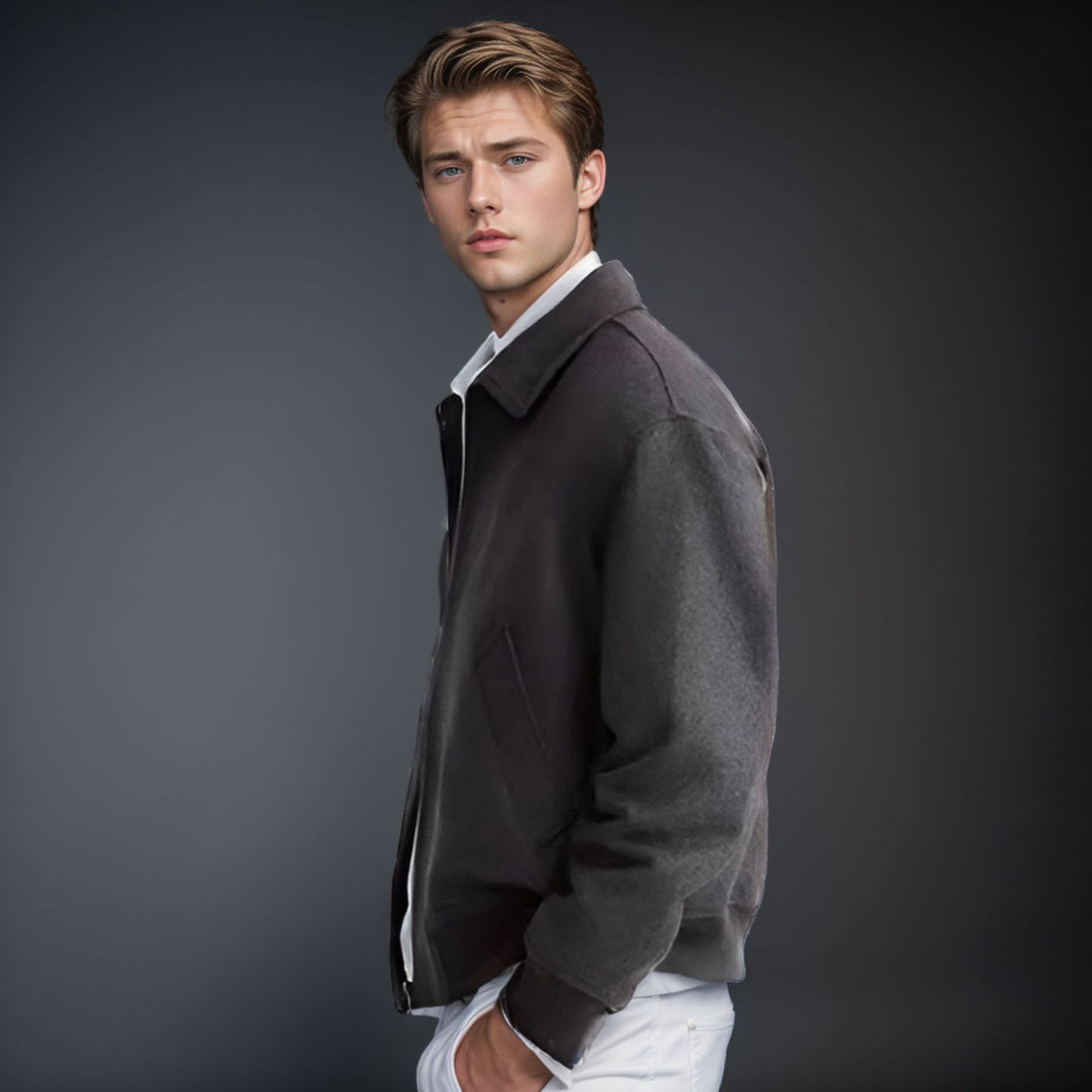 Colorful fleece bomber jacket for men with side pockets Lune London