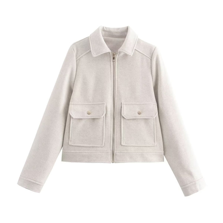 Women's stylish bomber jacket with practical flap pockets Lune London