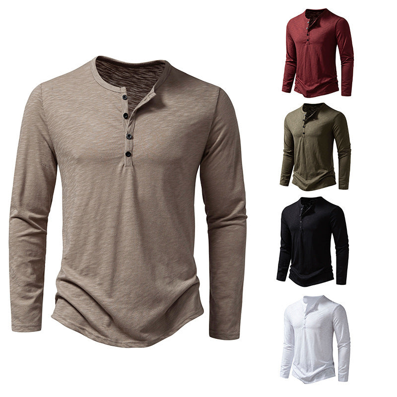 Men's long sleeve shirt with button placket Lune London