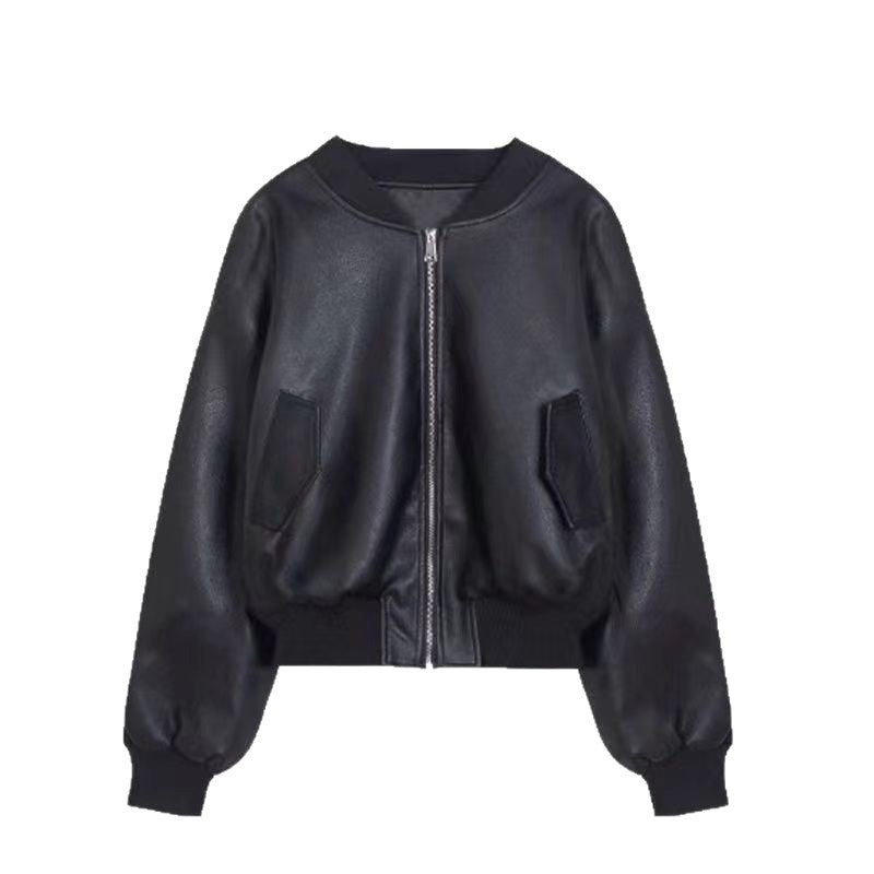 Veste en cuir stylée pour femme dans une coupe urbaine surdimensionnée Chic & Stil