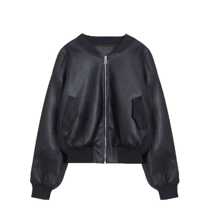 Veste en cuir stylée pour femme dans une coupe urbaine surdimensionnée Chic & Stil