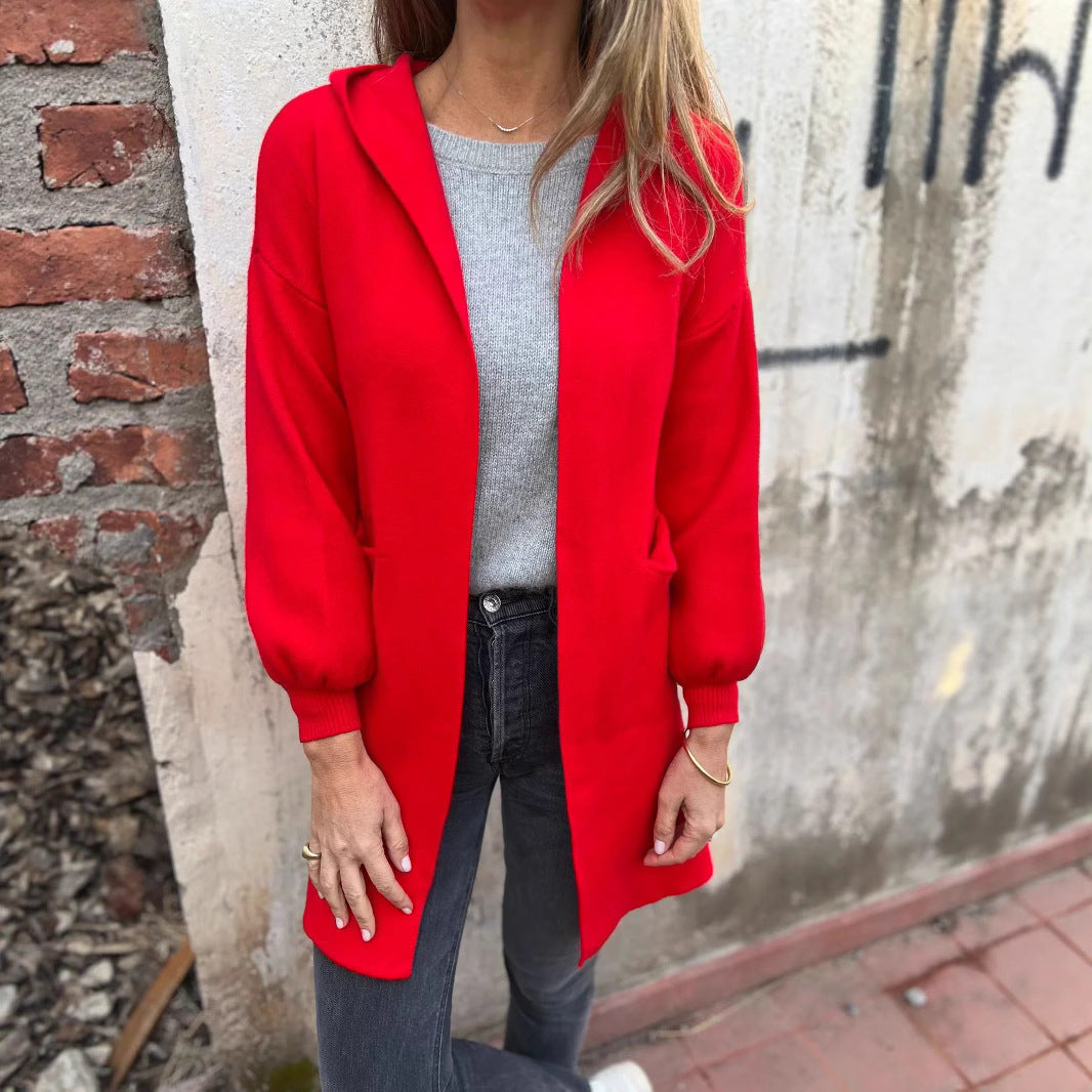 Ladies Long Sleeve Hooded Gilet Lune London