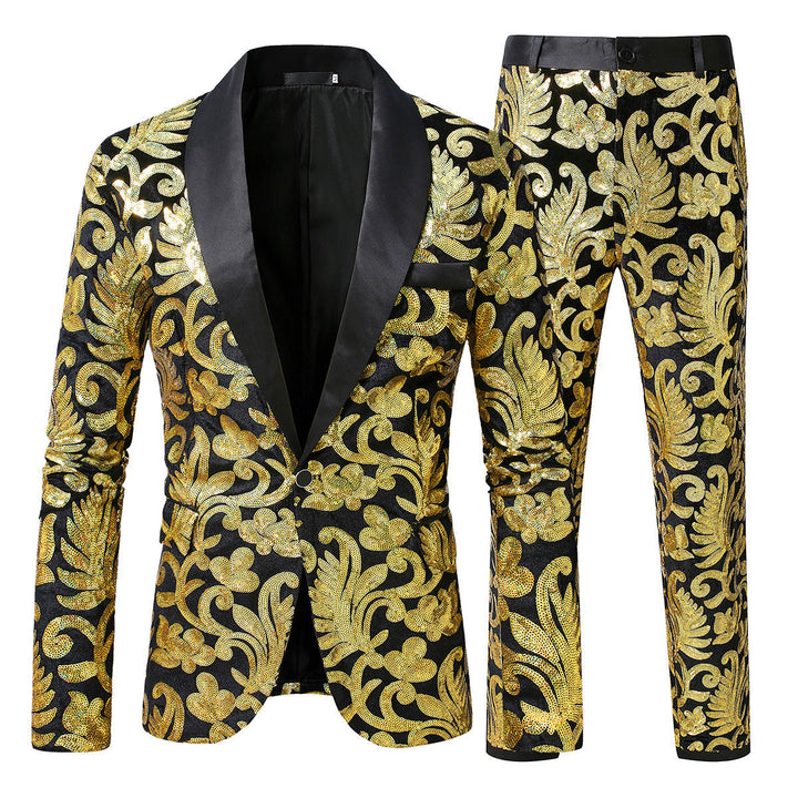 Men's Glamorous Sequin Suit Set Lune London