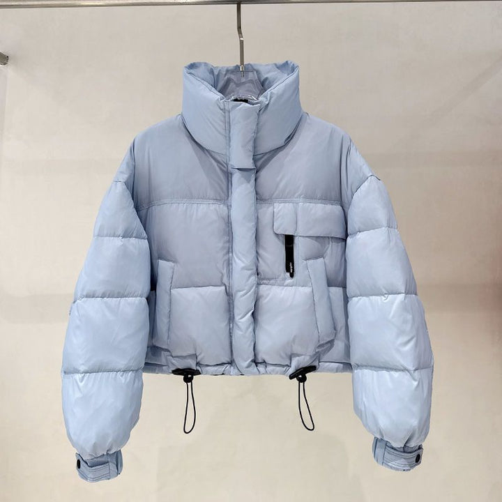 Veste courte en duvet chaude pour femmes avec col montant Chic & Stil