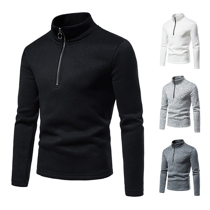 Sporty pull for men with a modern high collar and practical zip details Lune London