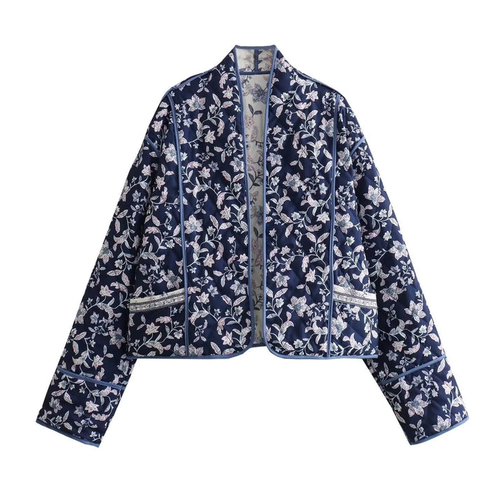 Veste kimono élégante pour femmes au design floral avec des accents adorant les détails Chic & Stil