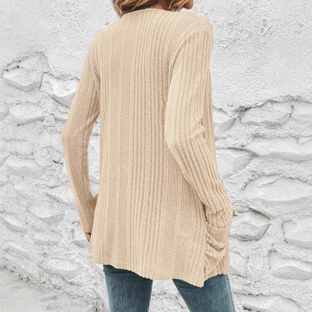 Women's knitted jacket with long sleeves and side pockets Lune London