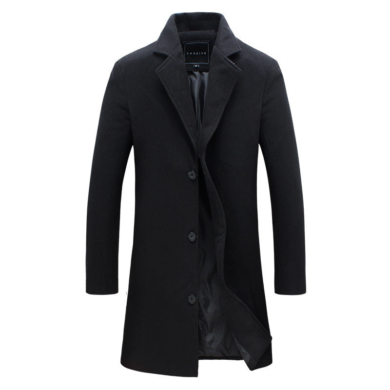 Lune London | Men's Elegant Wool Coat with Modern Cut and Warm Interior
