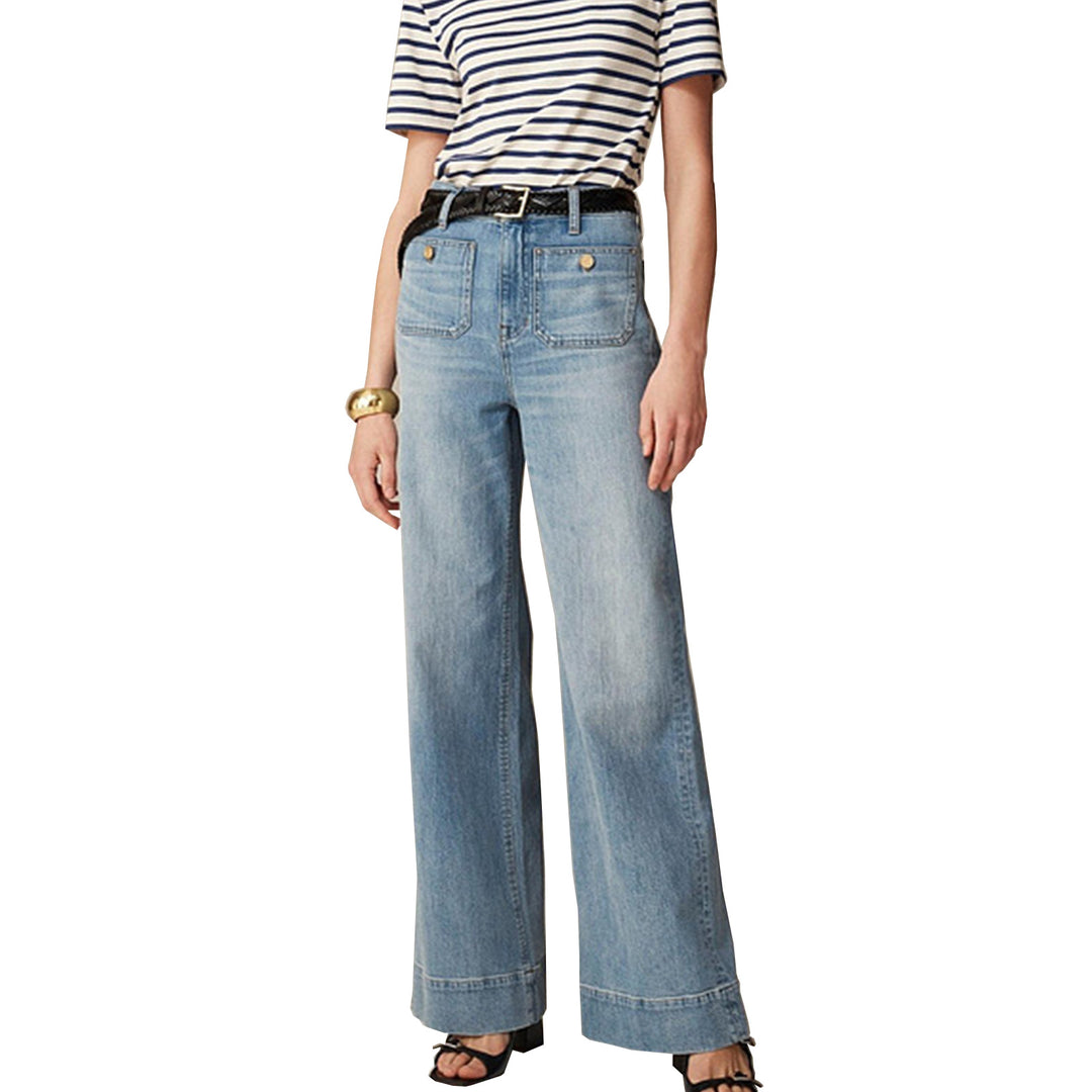 Women Wide Comfortable Jeans with High Waist Lune London
