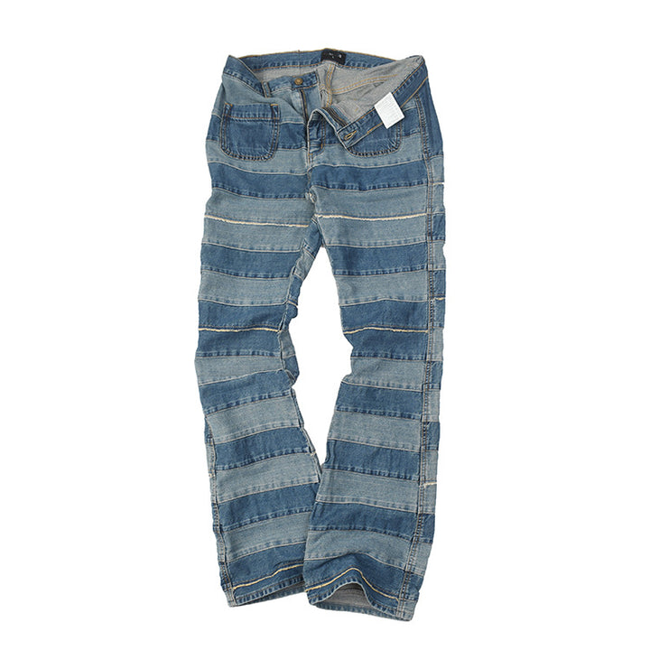 Jean woman with a modern striped pattern and a comfortable fit Lune London