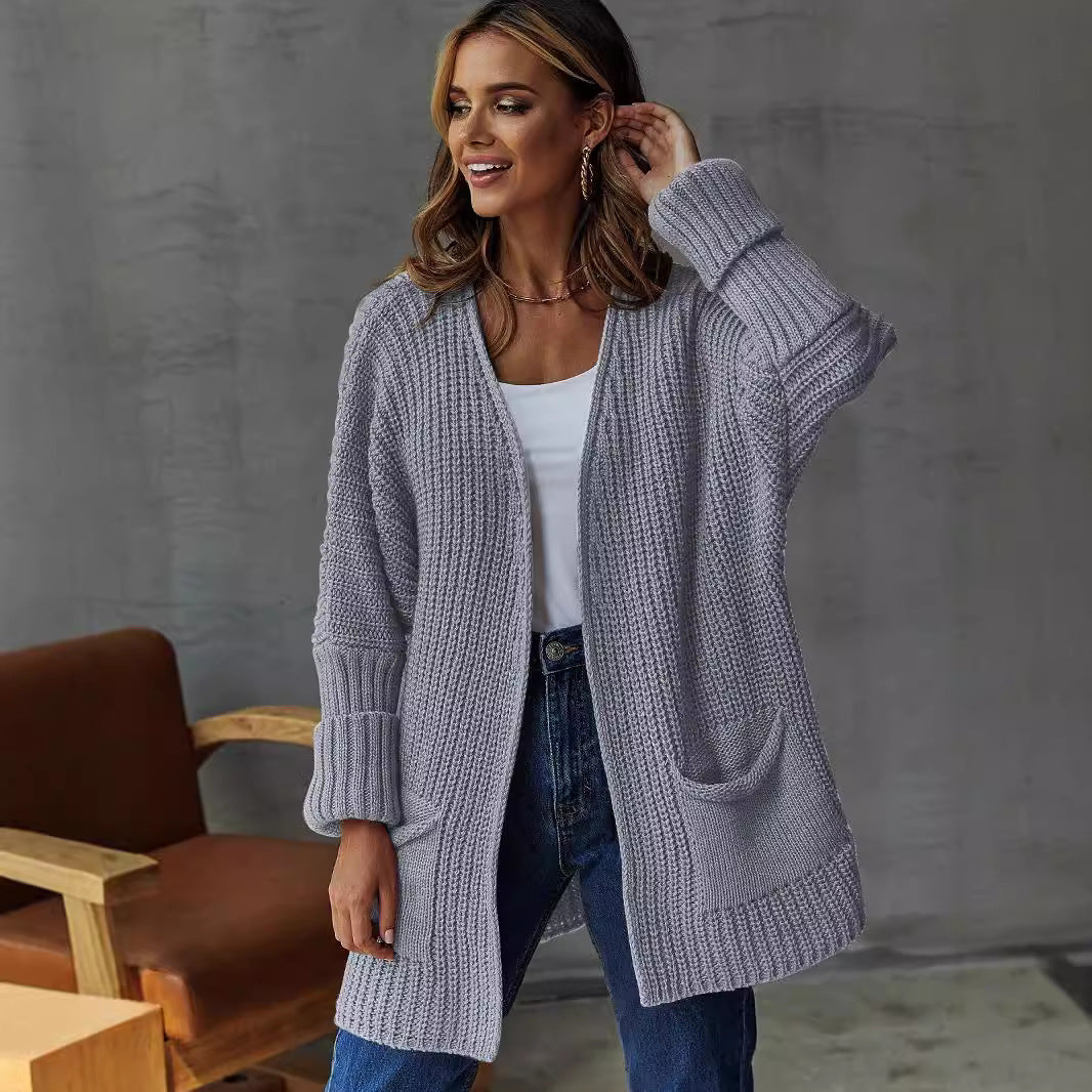Knit jacket for women with a structured design and practical pockets Lune London