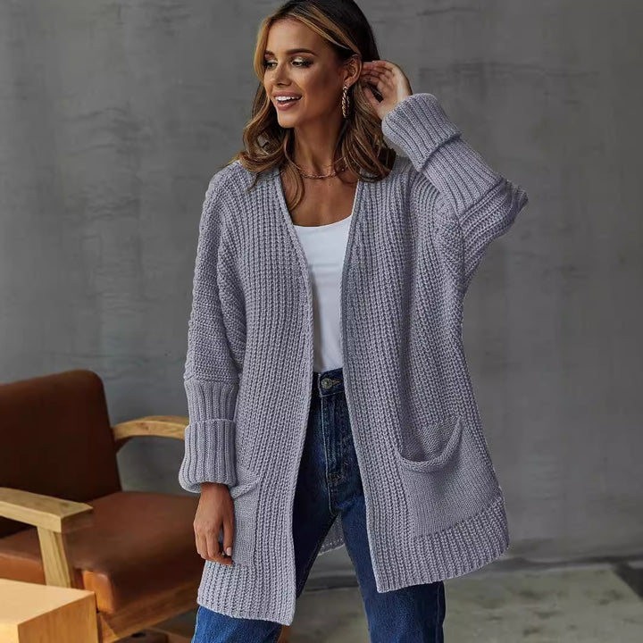 Knit jacket for women with a structured design and practical pockets Lune London